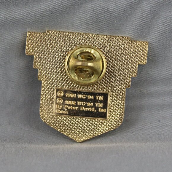 1994 World Cup of Soccer Pin - Belgium Shield Design by Peter David - Metal Pin - Picture 2 of 3